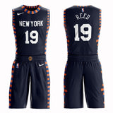 New York Knicks #19 Willis Reed City 2019 Jersey and Pant Set