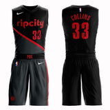 Portland Trail Blazers #33 Zach Collins City 2019 Jersey and Pant Set