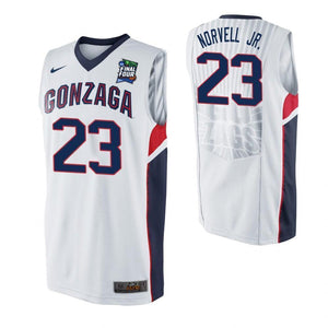 Zach Norvell Jr Gonzaga Bulldogs 2019 Final Four Basketball Jersey - White