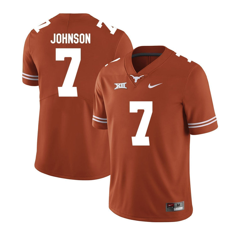 Marcus Johnson Texas Longhorns Football Jersey - Orange