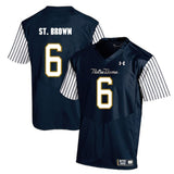 Equanimeous St. Brown Notre Dame Fighting Irish Football Jersey Navy Stripe
