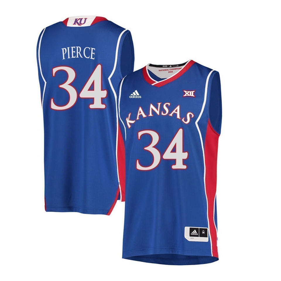 Paul Pierce Kansas Jayhawks Basketball Jersey-Blue