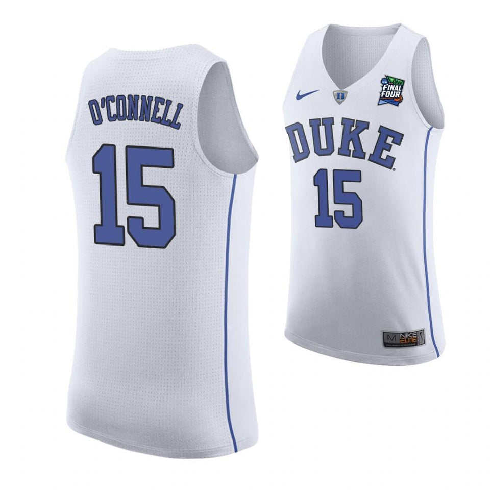 Alex O'Connell Duke Blue Devils 2019 Final Four Basketball Jersey - White