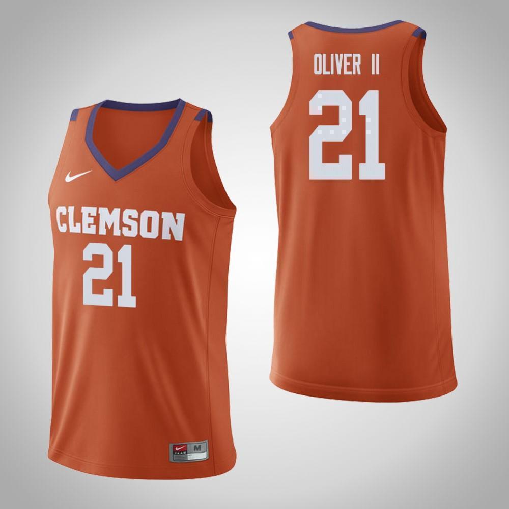 Anthony Oliver II Clemson Tigers Basketball Jersey