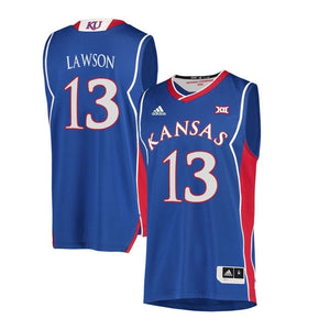 K.J. Lawson Kansas Jayhawks Basketball Jersey-Blue