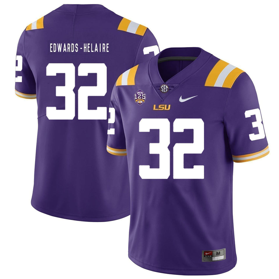 Clyde Edwards-helaire LSU Tigers Football Jersey - Purple