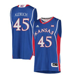 Cole Aldrich Kansas Jayhawks Basketball Jersey-Blue