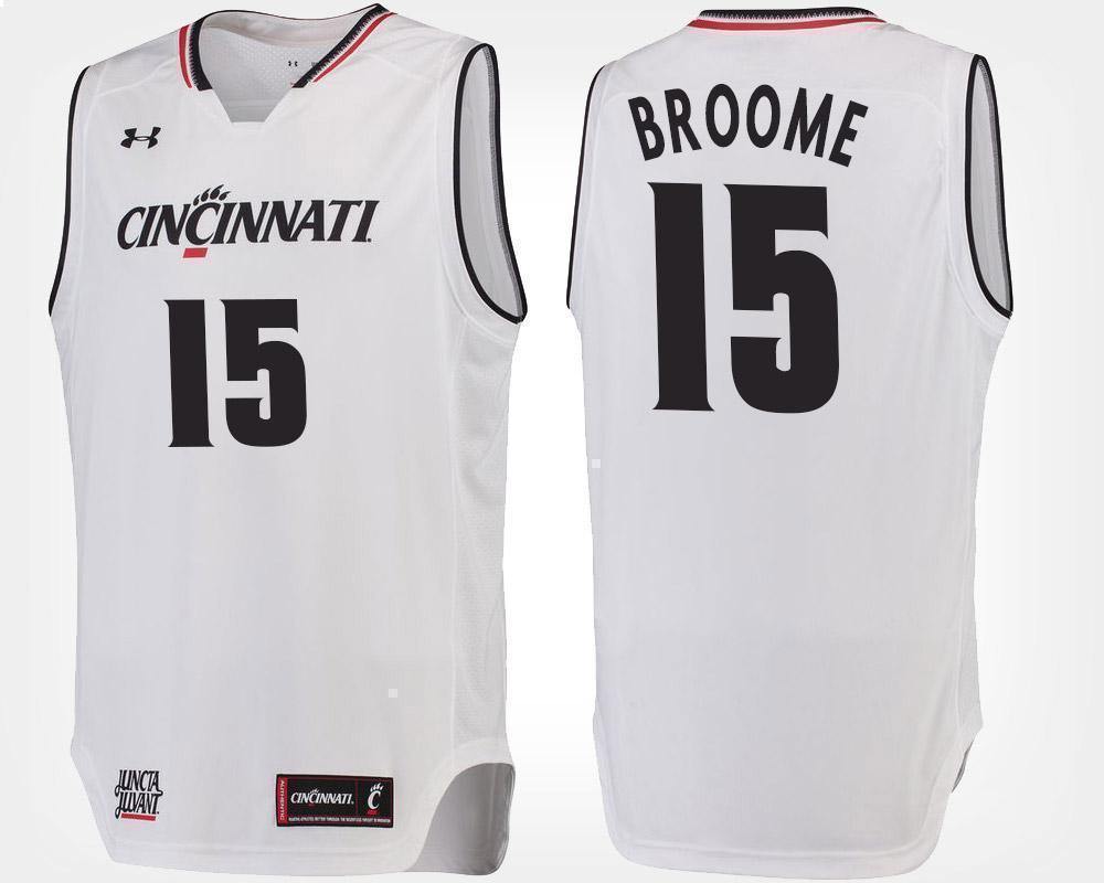 Cane Broome Cincinnati Bearcats Basketball Jersey-White