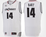 Jackson Bart Cincinnati Bearcats Basketball Jersey-White