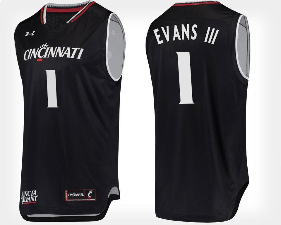 Jacob Evans III Cincinnati Bearcats Basketball Jersey-Black
