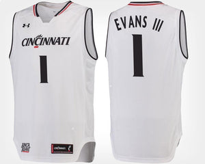 Jacob Evans III Cincinnati Bearcats Basketball Jersey-White