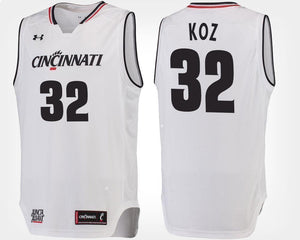 John Koz Cincinnati Bearcats Basketball Jersey-White