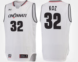 John Koz Cincinnati Bearcats Basketball Jersey-White