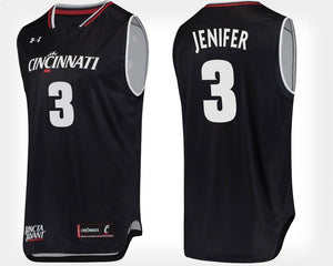 Justin Jenifer Cincinnati Bearcats Basketball Jersey-Black