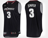 Justin Jenifer Cincinnati Bearcats Basketball Jersey-Black