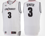 Justin Jenifer Cincinnati Bearcats Basketball Jersey-White