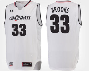 Nysier Brooks Cincinnati Bearcats Basketball Jersey-White