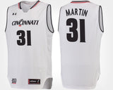 Sam Martin Cincinnati Bearcats Basketball Jersey-White