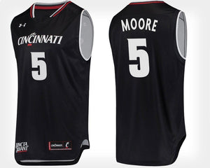 Trevor Moore Cincinnati Bearcats Basketball Jersey-Black