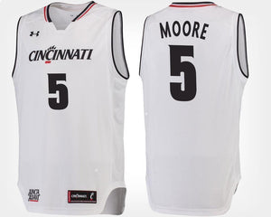 Trevor Moore Cincinnati Bearcats Basketball Jersey-White