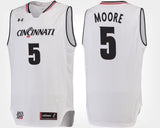 Trevor Moore Cincinnati Bearcats Basketball Jersey-White