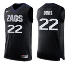Jeremy Jones Gonzaga Bulldogs Basketball Jersey - Black