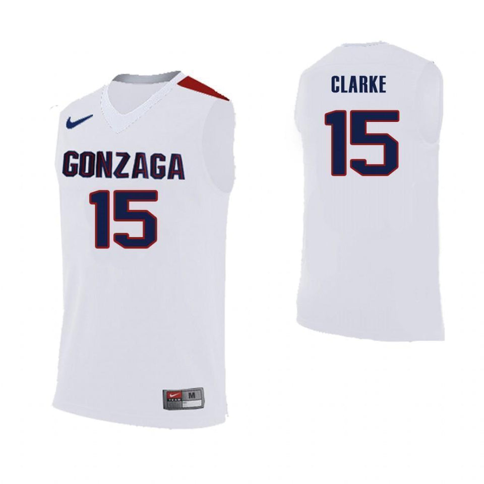 Brandon Clarke Gonzaga Bulldogs Basketball Jersey-White