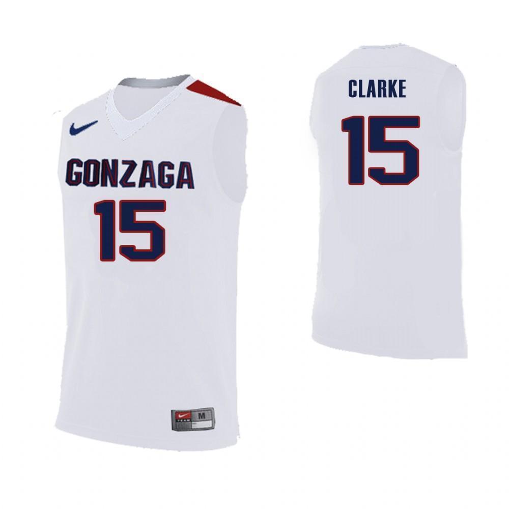 Brandon Clarke Gonzaga Bulldogs Basketball Jersey-White
