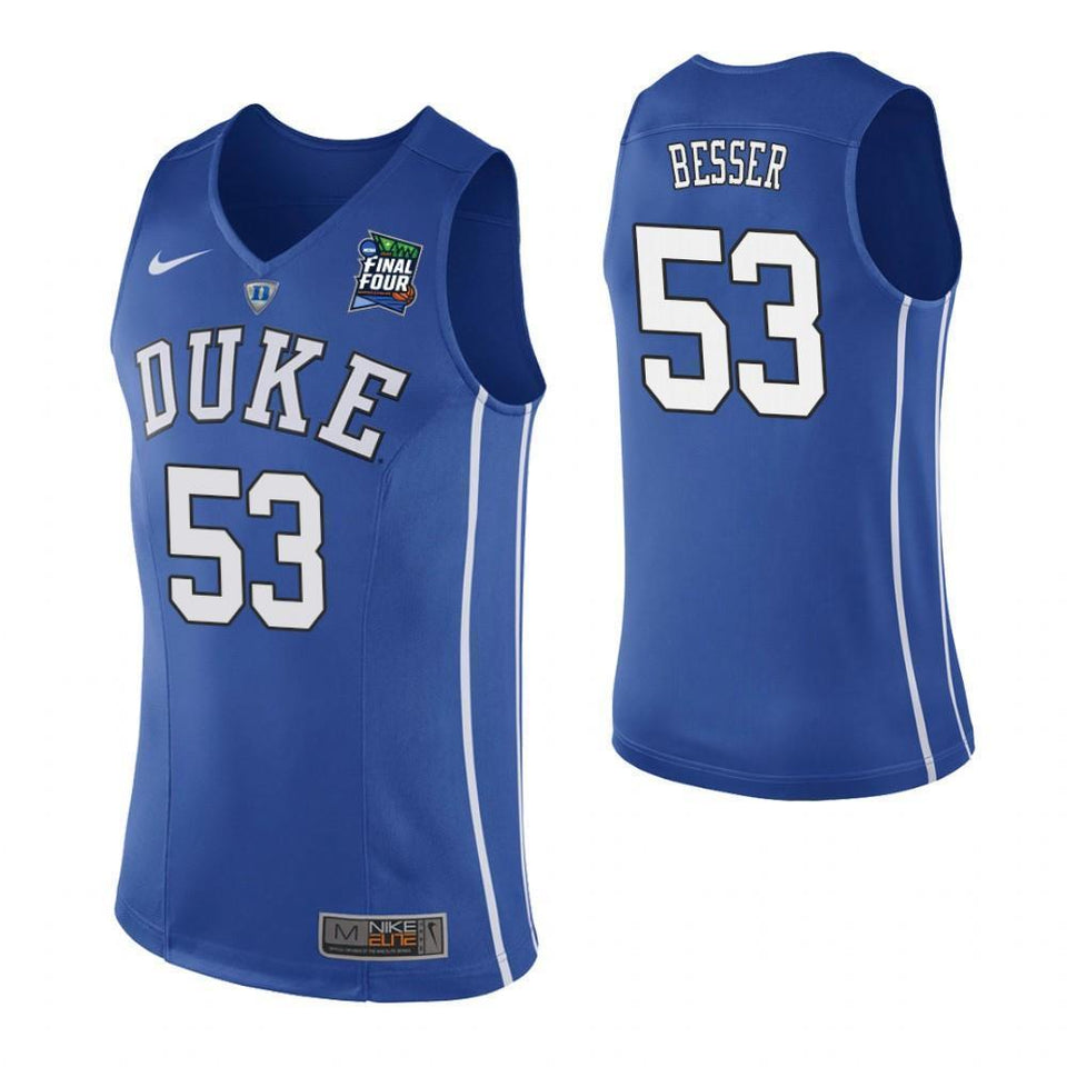 Brennan Besser Duke Blue Devils 2019 Final Four Basketball Jersey - Blue