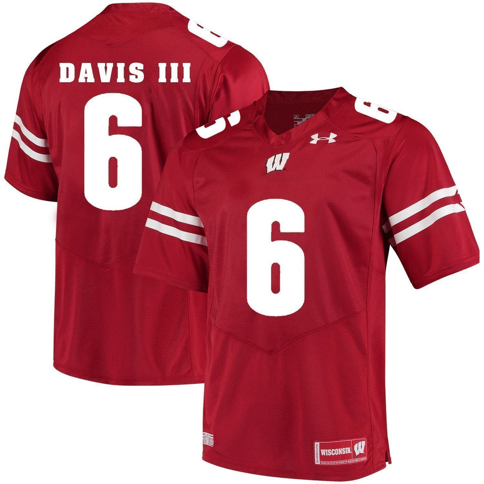 Danny Davis III Wisconsin Badgers Football Jersey Red