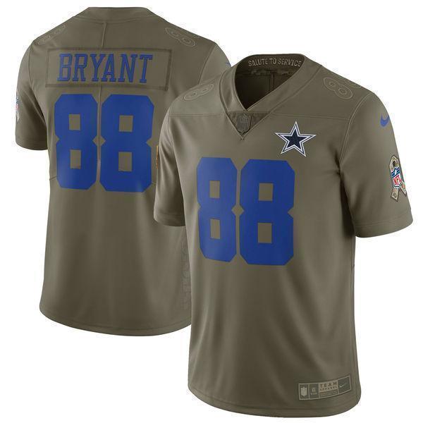 Dez Bryant Dallas Cowboys Salute To Service Limited Jersey - Olive