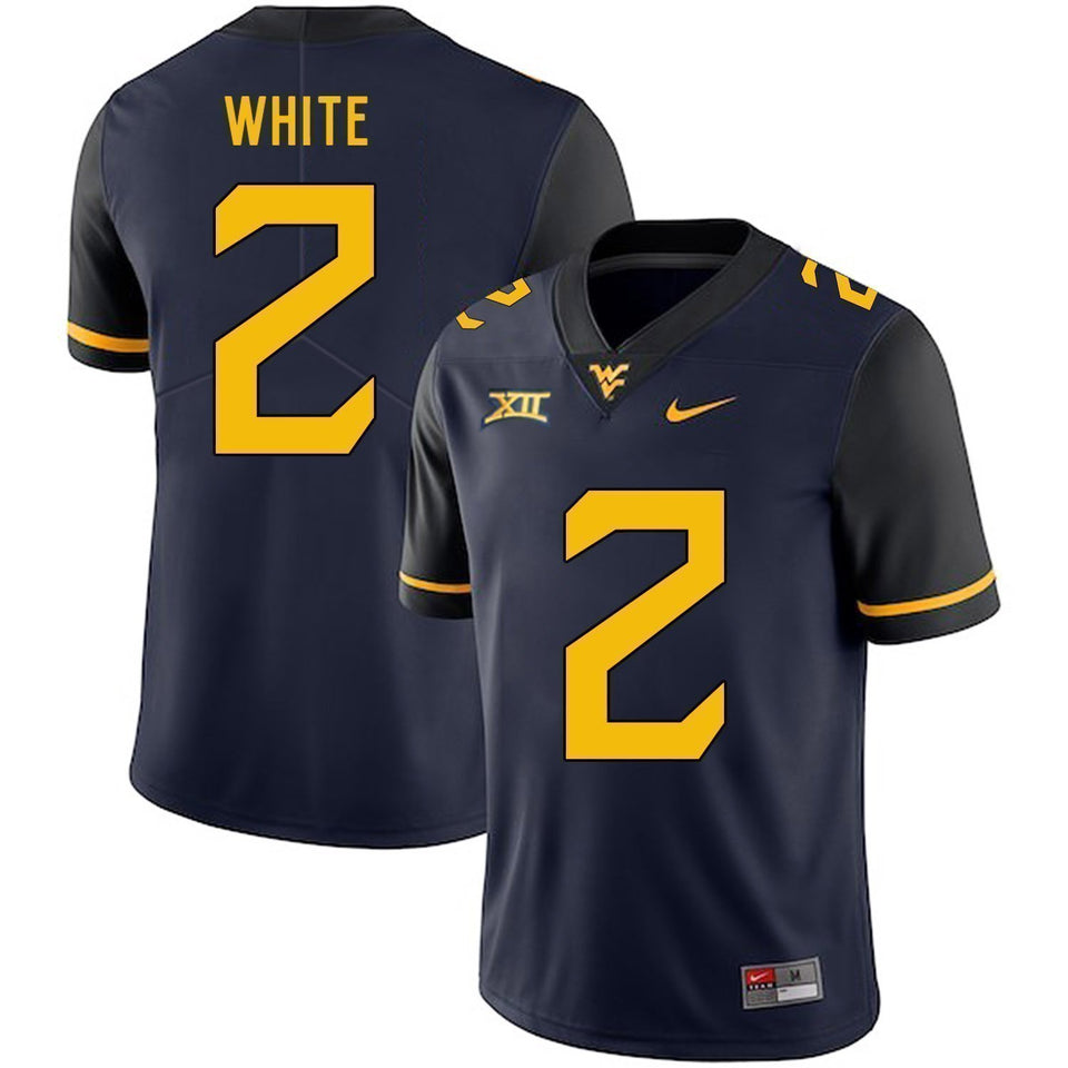 Ka'Raun White West Virginia Mountaineers Football Jersey - Navy