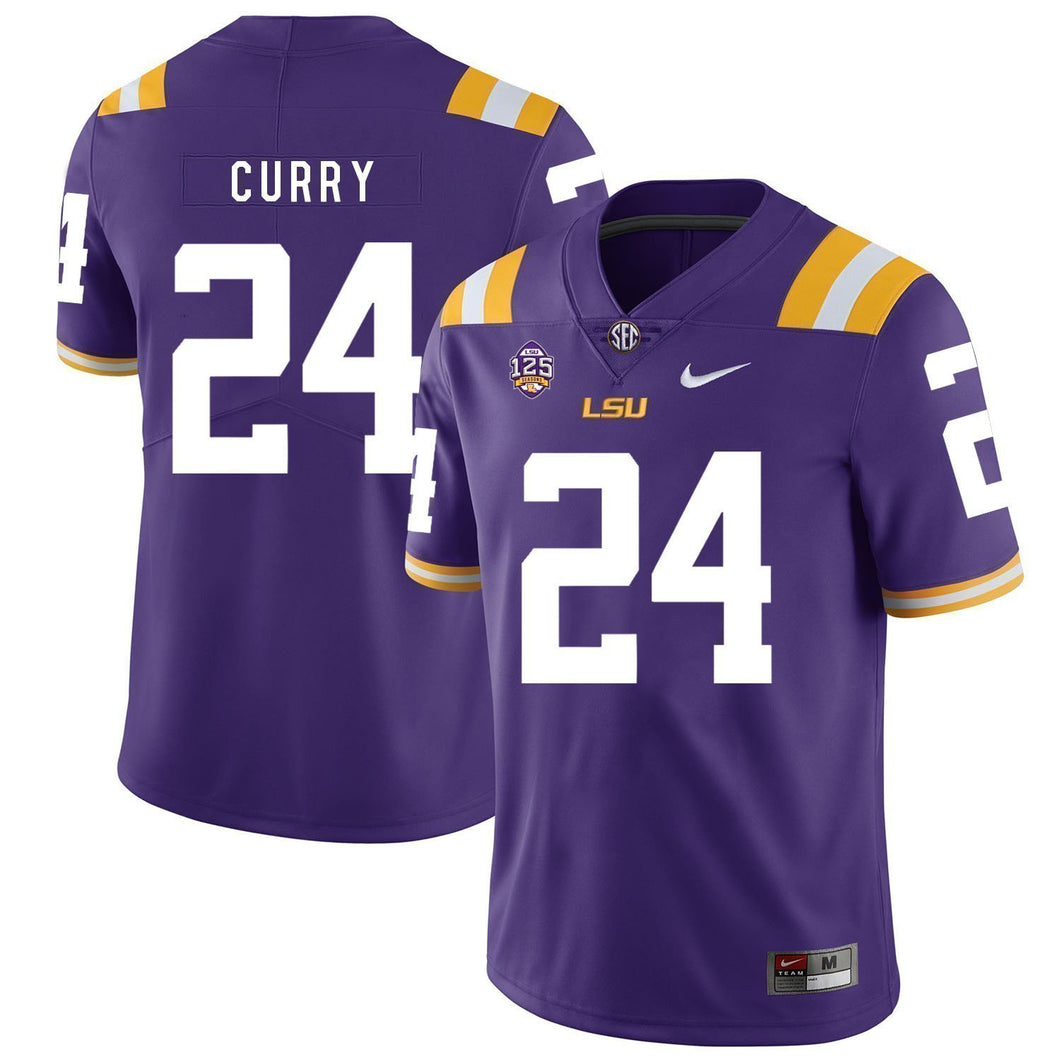 Chris Curry LSU Tigers Football Jersey - Purple