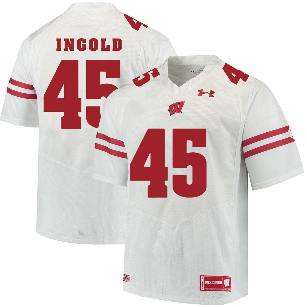 Alec Ingold Wisconsin Badgers Football Jersey White