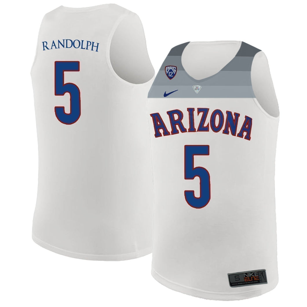 Brandon Randolph Arizona Wildcats Basketball Jersey-White