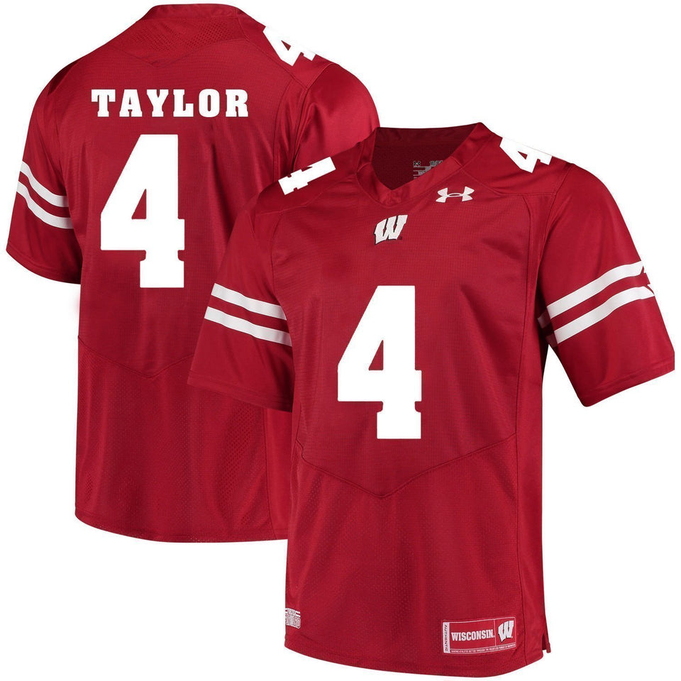 A.J. Taylor Wisconsin Badgers Football Jersey Red