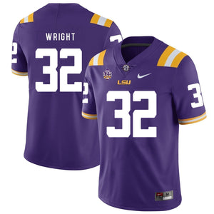 James Wright LSU Tigers Football Jersey - Purple