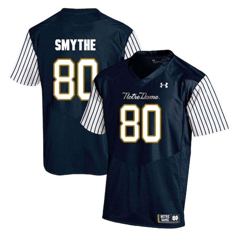 Durham Smythe Notre Dame Fighting Irish Football Jersey Navy Stripe