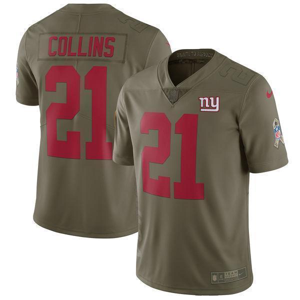 Landon Collins New York Giants Salute To Service Limited Jersey - Olive