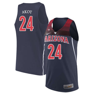 Emmanuel Akot Arizona Wildcats Basketball Jersey-Navy