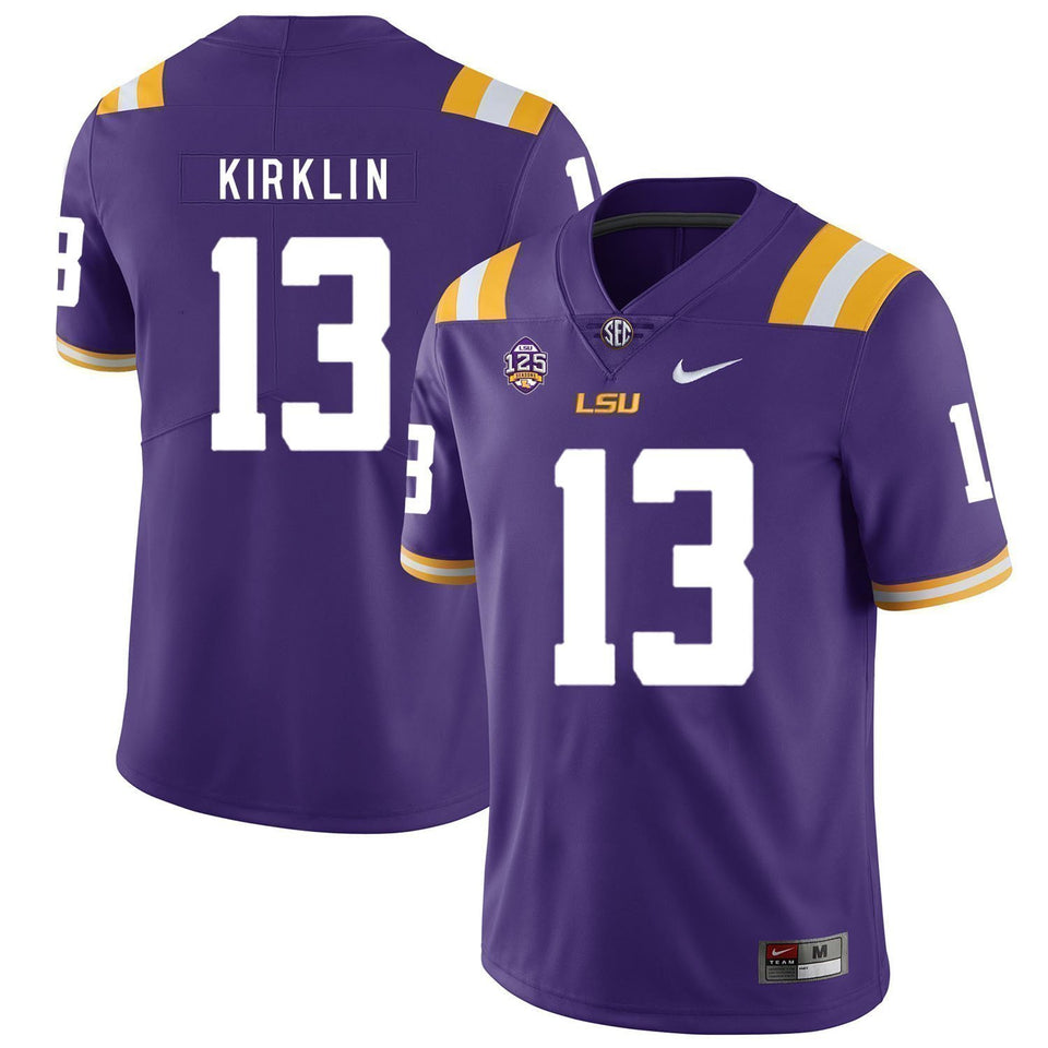 Jontre Kirklin LSU Tigers Football Jersey - Purple
