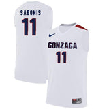 Domantas Sabonis Gonzaga Bulldogs Basketball Jersey-White