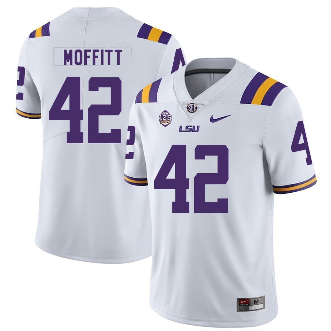 Aaron Moffitt LSU Tigers Football Jersey - White