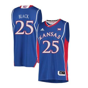 Tarik Black Kansas Jayhawks Basketball Jersey-Blue