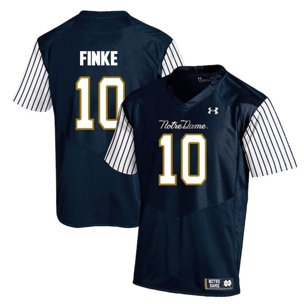 Chris Finke Notre Dame Fighting Irish Football Jersey Navy Stripe