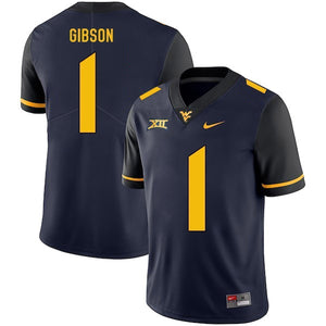Shelton Gibson West Virginia Mountaineers Football Jersey - Navy