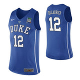 Javin DeLaurier Duke Blue Devils 2019 Final Four Basketball Jersey - Blue