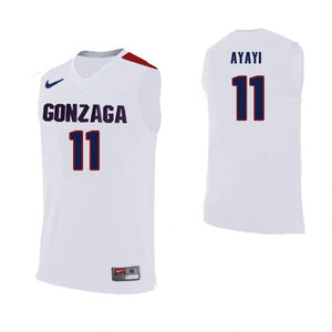 Joel Ayayi Gonzaga Bulldogs Basketball Jersey-White
