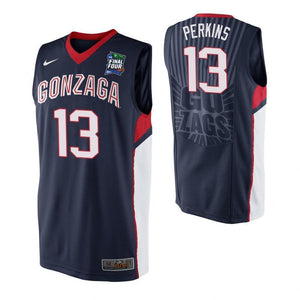 Josh Perkins Gonzaga Bulldogs 2019 Final Four Basketball Jersey - Blue