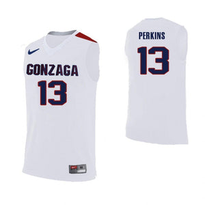Josh Perkins Gonzaga Bulldogs Basketball Jersey-White